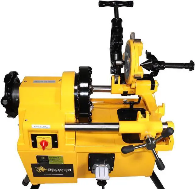 Alt view image 7 of 7 - Steel Dragon Tools® 7090 1/2-inch to 2-inch Power Pipe Threading Machine with Cart 811A Die Head Dies and Foot Pedal