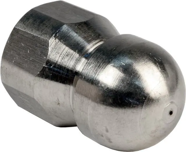 Alt view image 5 of 7 - Schieffer 3/8in. x 200ft. 4000 PSI Thermoplastic Sewer Jetter Hose & 4.5 Orifice Button Nose Nozzle