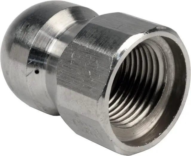 Alt view image 7 of 7 - Schieffer 3/8in. x 200ft. 4000 PSI Thermoplastic Sewer Jetter Hose & 4.5 Orifice Button Nose Nozzle