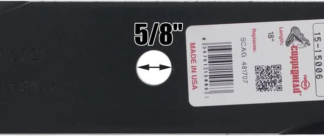 Alt view image 6 of 7 - 3 Rotary® 15006 Mower Blades for Scag® 481707 Length 18 Width 2-1/2 Thickness .250 Center Hole 5/8 Fits 36" 50" 52 54 Deck