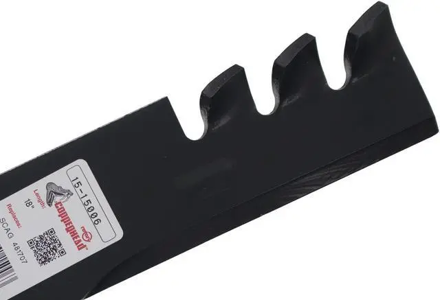Alt view image 7 of 7 - 3 Rotary® 15006 Mower Blades for Scag® 481707 Length 18 Width 2-1/2 Thickness .250 Center Hole 5/8 Fits 36" 50" 52 54 Deck