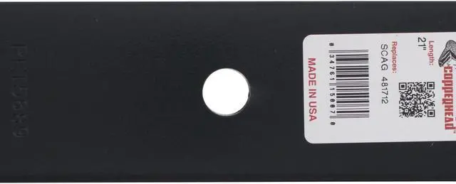 Alt view image 5 of 7 - 6 Rotary® 15007 Mower Blades for Scag® 481712 Length 21 Width 2-1/2 Thickness .250 Center Hole 5/8 Fits 60" 61" Deck