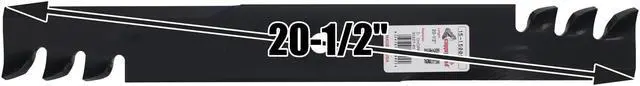 Alt view image 3 of 7 - 3 Rotary® 15009 Mower Blades for Toro® 133-2157 105-8777 Dixie Chopper® 30227-60 Length 20-1/2 Width 2-1/2 Thickness .250 Center Hole 5/8 Fits 42in. 60in. Deck