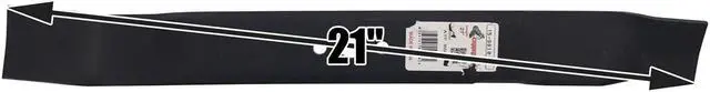 Alt view image 3 of 7 - 2 Rotary® 9810 Mower Blades for AYP® 165833B Craftsman® 33275 Ferris® 1520842 159267 Poulan® 531307213 Length 21" Width 2-1/4 Thickness .134 Center Hole 5/8 Fits 21in 61in. Deck