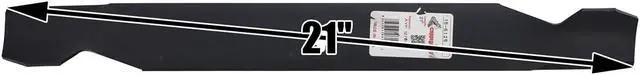 Alt view image 3 of 6 - 4 Rotary 6125 Mower Blades for AYP Craftsman  Poulan 521981601 531307223 531307224 532134149 Length 21 in. Width 2-1/4 in. Thickness .149 in. Center Hole 5 PT ST Fits 42" Deck