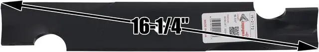 Alt view image 3 of 7 - 3 Rotary® 2172 Mower Blades for Bad Boy® 038-4820-00 Bobcat® 32061A 403059 Ferris® 5101986 Snapper® 2000982 Length 16-1/4 Width 2-1/2 Thickness .240 Center Hole 5/8 Fits 32 and 48" Deck