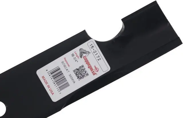Alt view image 7 of 7 - 3 Rotary® 2172 Mower Blades for Bad Boy® 038-4820-00 Bobcat® 32061A 403059 Ferris® 5101986 Snapper® 2000982 Length 16-1/4 Width 2-1/2 Thickness .240 Center Hole 5/8 Fits 32 and 48" Deck