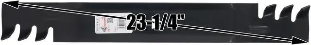 Alt view image 4 of 7 - 2 Rotary® 14419 Mower Blades for Cub Cadet® MTD® 74204290 23-1/4 Length 2-1/2 Width .150 Thickness 6 PT ST Center Hole Fits 46in. Deck