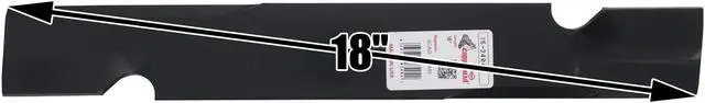 Alt view image 3 of 7 - 3 Rotary 3404 Mower Blades for  103-2508 Lesco® 050125 Snapper® 100341 Toro® 103-2508 Windsor® 50-2148 Length 18 Width 2-1/2 Thickness .204 Center Hole 5/8 Fits 36in. 50in. 52in. 54in. Deck