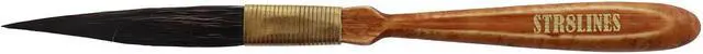 Alt view image 3 of 3 - Andrew Mack STR8LINES Synthetic Squirrel Pinstriping Brush Size 0