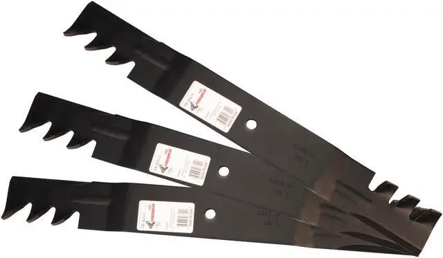 Main image of 3 Rotary® 6311 Mower Blades for Country Clipper® Grasshopper® Woods® 21 Length 2-1/2 Width .204 Thickness 1/2 Center Hole Fits 60 in. 61in. Deck
