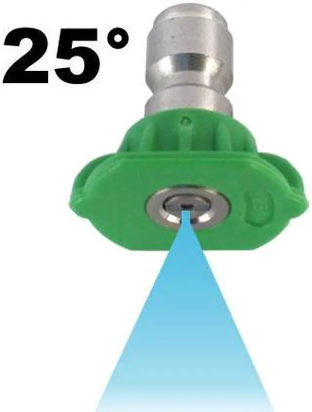 Alt view image 3 of 4 - 400 Pack of Erie Tools 4.0 Stainless Steel Orifice 25 Degree 1/4in. Quick Connect 4000 PSI High Pressure Washer Spray Nozzle Tips