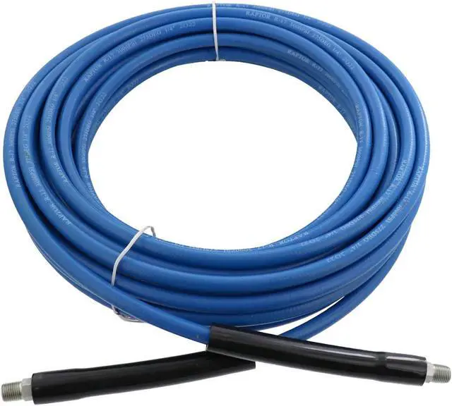 Main image of Raptor Blast 1/4 in. x 50 ft. 3000PSI Blue Non-Marking Carpet Cleaning Solution Hose
