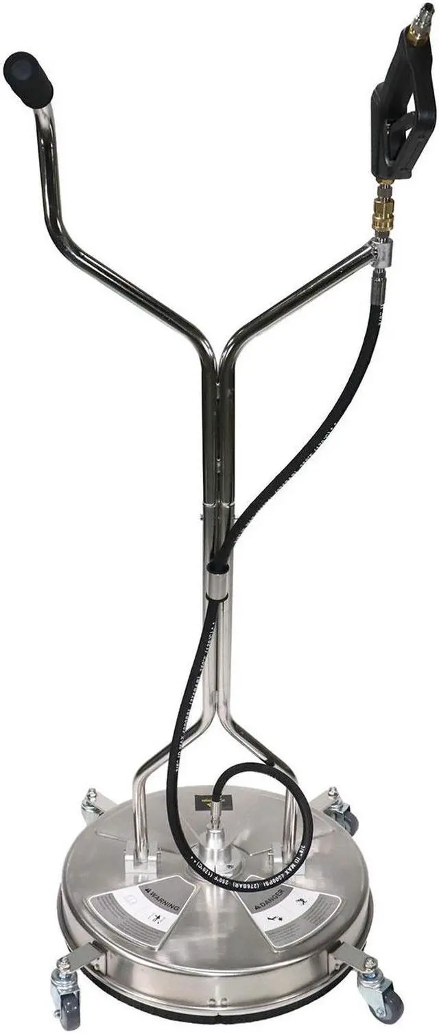 Alt view image 3 of 6 - Erie Tools 24" Stainless Steel Pressure Washer Flat Surface Cleaner with Wheels