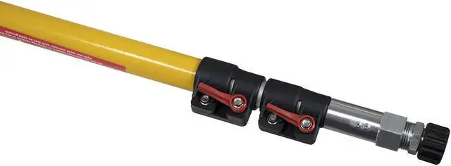 Alt view image 3 of 5 - Erie Tools® TW18B 18' Yellow Fiberglass Telescoping Wand 3800 PSI with Adjustable Support Belt and 13" M22 Stainless Steel Lance Attachment