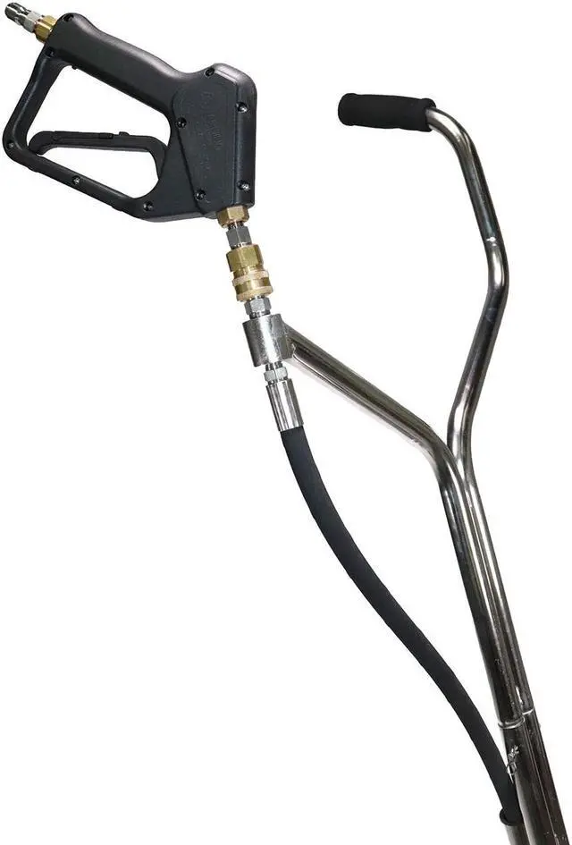 Alt view image 4 of 7 - Erie Tools 21" Stainless Steel Surface Cleaner with Vacuum Port, Wheels, and Wand Pressure Washer Attachment 4000 PSI, 12 GPM