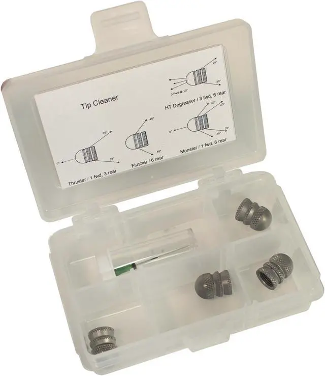 Alt view image 3 of 6 - Aqua Mole Four Pack 1/8in. NPT Button Nose Sewer Jetter Nozzle 4 Piece Set 1500 PSI 3.5 Orifice