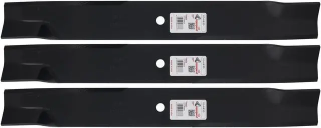 Main image of 3 Rotary® 6833 Mower Blades for Bad Boy® 038-7202-00 Dixie Chopper® 30227-72N Hustler® 795260 Sunbelt® B1DC1507 Windsor® 50-4010 Length 24 Width 3 Thickness .250 Center Hole 5/8 Fits 72in. Deck