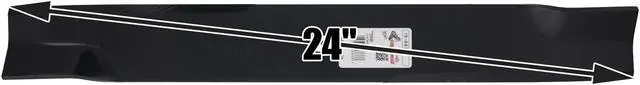 Alt view image 3 of 7 - 6 Rotary® 6833 Mower Blades for Bad Boy® 038-7202-00 Dixie Chopper® 30227-72N Hustler® 795260 Sunbelt® B1DC1507 Windsor® 50-4010 Length 24 Width 3 Thickness .250 Center Hole 5/8 Fits 72in. Deck