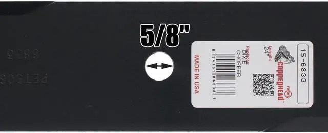 Alt view image 6 of 7 - 6 Rotary® 6833 Mower Blades for Bad Boy® 038-7202-00 Dixie Chopper® 30227-72N Hustler® 795260 Sunbelt® B1DC1507 Windsor® 50-4010 Length 24 Width 3 Thickness .250 Center Hole 5/8 Fits 72in. Deck