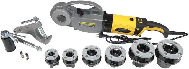 Alt view image 3 of 7 - Steel Dragon Tools® 600 PRO MAX 1/2 in. - 2 in. Handheld Power Pipe Threader fits RIDGID® 11-R NPT Pipe Threading Die Heads with Carrying Case