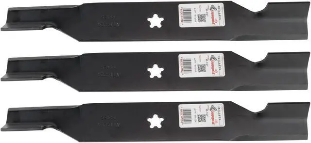 Main image of 3 Rotary® 14459 Mower Blades for AYP®  187254 187256 532187256 Length 18-1/2 Width 2-1/2 Thickness .204 Center Hole 5 Point Star Fits 54in. Deck
