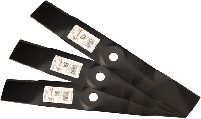 Main image of 3 Rotary® 10291 Mower Blades for M145476 GX20250 AM141907 AM146715 M127500 M127673 Windsor® 50-4442 48" Deck Length 17" Width 2-1/2" Thickness .204" Center Hole 13/16" Fits 48in. Deck