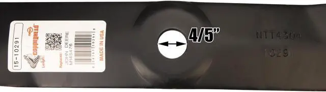 Alt view image 7 of 7 - 3 Rotary® 10291 Mower Blades for M145476 GX20250 AM141907 AM146715 M127500 M127673 Windsor® 50-4442 48" Deck Length 17" Width 2-1/2" Thickness .204" Center Hole 13/16" Fits 48in. Deck