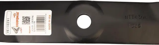 Alt view image 6 of 7 - 3 Rotary® 10291 Mower Blades for M145476 GX20250 AM141907 AM146715 M127500 M127673 Windsor® 50-4442 48" Deck Length 17" Width 2-1/2" Thickness .204" Center Hole 13/16" Fits 48in. Deck