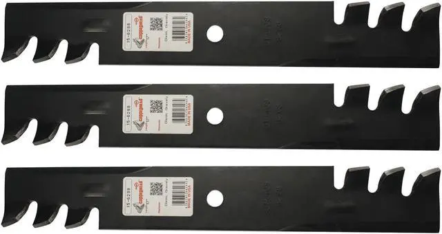 Main image of Rotary® 6298 Mower Blades for Dixie Chopper® Dixon® Gravely® Windsor® 17 Length 2-1/2 Width .204 Thickness 5/8 Center Hole Fits 32in. 50in. Deck
