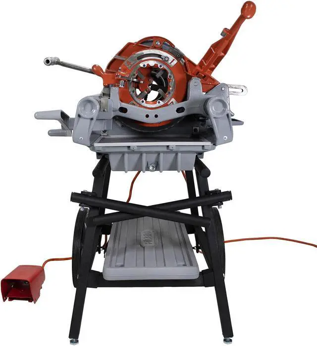 Alt view image 2 of 7 - RIDGID® 1224 Pipe Threading Machine 26092 with Universal Cart Die Heads Dies & Oil