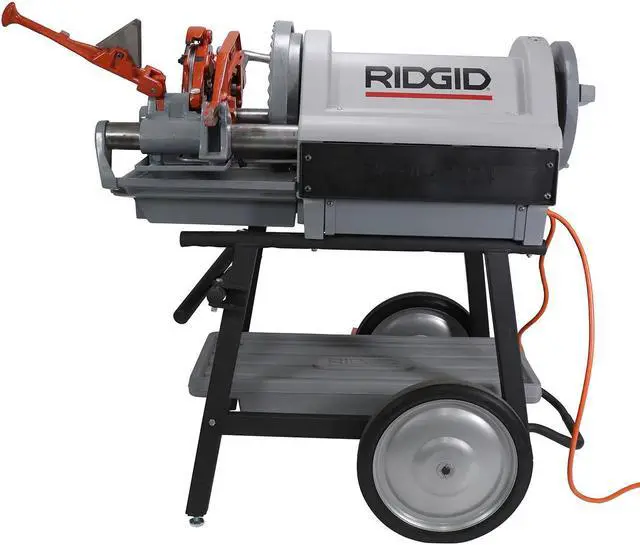 Alt view image 4 of 7 - RIDGID® 1224 Pipe Threading Machine 26092 with Universal Cart Die Heads Dies & Oil