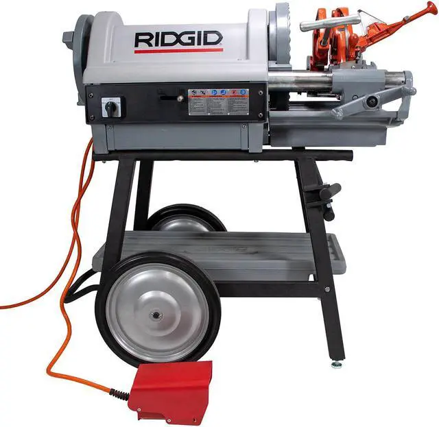 Alt view image 5 of 7 - RIDGID® 1224 Pipe Threading Machine 26092 with Universal Cart Die Heads Dies & Oil