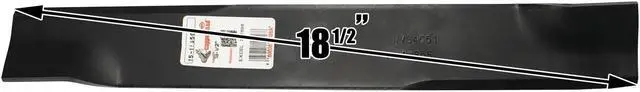 Alt view image 2 of 5 - Rotary® 11595 Mower Blades for Rotary® 11856 Mower Blades for Hustler® 601124(X)(Y) 797696 18-1/2 Length 2-1/2 Width .2040 Thickness 5/8 Center Hole Fits 54in. Deck