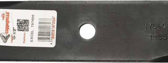Alt view image 4 of 5 - Rotary® 11595 Mower Blades for Rotary® 11856 Mower Blades for Hustler® 601124(X)(Y) 797696 18-1/2 Length 2-1/2 Width .2040 Thickness 5/8 Center Hole Fits 54in. Deck