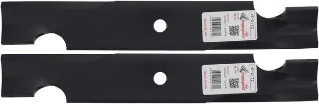 Main image of 2 Rotary® 2172 Mower Blades for Bad Boy® 038-4820-00 Bobcat® 32061A  403059 Ferris® 5101986 Snapper® 2000982 Length 16-1/4 Width 2-1/2 Thickness .240 Center Hole 5/8 Fits 32 and 48" Deck