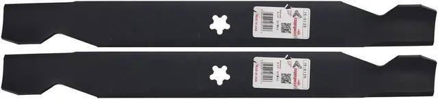 Main image of 2 Rotary 6125 Mower Blades for AYP Craftsman  Poulan 521981601 531307223 531307224 532134149 Length 21 in. Width 2-1/4 in. Thickness .149 in. Center Hole 5 PT ST Fits 42" Deck