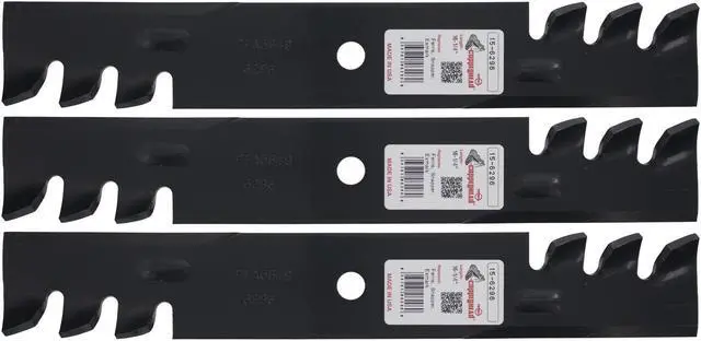 Main image of 3 Rotary® 6296 Mower Blades for Ariens® 00273000 Bobcat® 32061 3239  103-1577 323515 Snapper® 03239 100340 Length 16-1/4 Width 2-1/2 Thickness .204 Center Hole 5/8 Fits 32in. 48in. Deck
