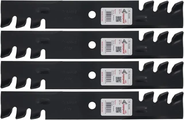 Main image of 4 Rotary® 6296 Mower Blades for Ariens® 00273000 Bobcat® 32061 3239  103-1577 323515 Snapper® 03239 100340 Length 16-1/4 Width 2-1/2 Thickness .204 Center Hole 5/8 Fits 32in. 48in. Deck