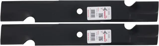 Main image of 2 Rotary 3404 Mower Blades for  103-2508 Lesco® 050125 Snapper® 100341 Toro® 103-2508 Windsor® 50-2148 Length 18 Width 2-1/2 Thickness .204 Center Hole 5/8 Fits 36in. 50in. 52in. 54in. Deck