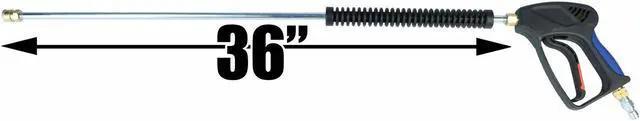 Alt view image 2 of 7 - Deluxe 4000 PSI 10.5 GPM 300°F Pressure Washer Gun Kit and 36in. Wand