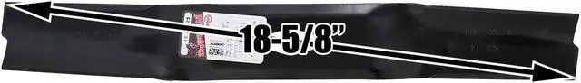 Alt view image 3 of 6 - 6 Rotary® 17225 Hi Lift Mower Blades for MTD® 742P05086 742-05086 Length 18-5/8 in. Width 2-1/4 in. Thickness .158 in. Center Hole Diamond 54 in. Deck