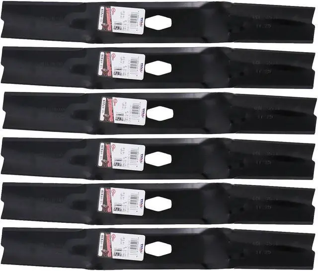 Main image of 6 Rotary® 17225 Hi Lift Mower Blades for MTD® 742P05086 742-05086 Length 18-5/8 in. Width 2-1/4 in. Thickness .158 in. Center Hole Diamond 54 in. Deck