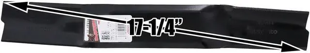 Alt view image 3 of 6 - 6 Rotary® 17224 Hi Lift Mower Blades for MTD® 742P05094 742-05094 Length 17-1/4 in. Width 2-1/4 in. Thickness .158 in. Center Hole Diamond 50 in. Deck