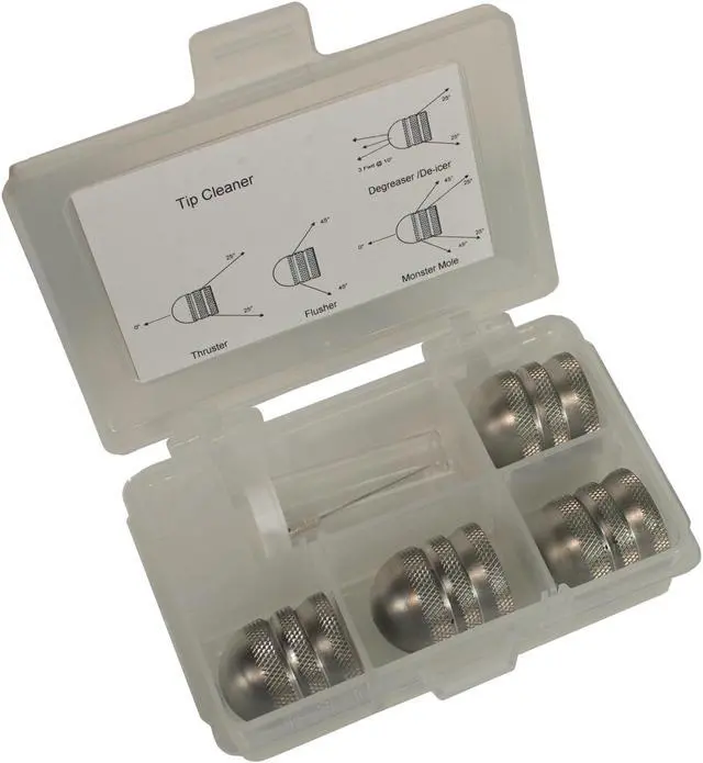 Alt view image 3 of 6 - Aqua Mole Four Pack 1/2in. NPT Button Nose Sewer Jetter Nozzle 4 Piece Set 4000 PSI 16 Orifice