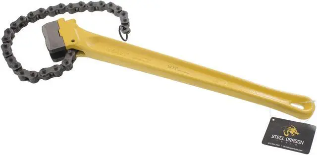 Main image of Steel Dragon Tools® 18" Heavy Duty Chain Pipe Wrench 31320 with 20-1/4 in. Chain 5 in. Capacity