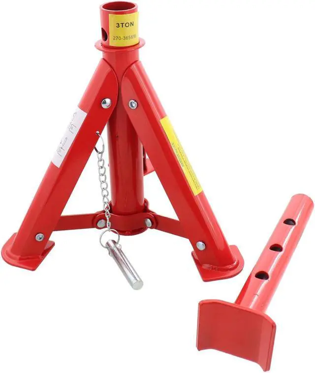 Alt view image 3 of 6 - Dragway Tools 6 Ton (12,000 lbs) Adjustable Steel Jack Stand Set of 4 with Quick Fold Legs and 3 Lockable Positions