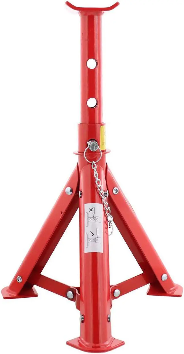 Alt view image 4 of 6 - Dragway Tools 6 Ton (12,000 lbs) Adjustable Steel Jack Stand Set of 4 with Quick Fold Legs and 3 Lockable Positions