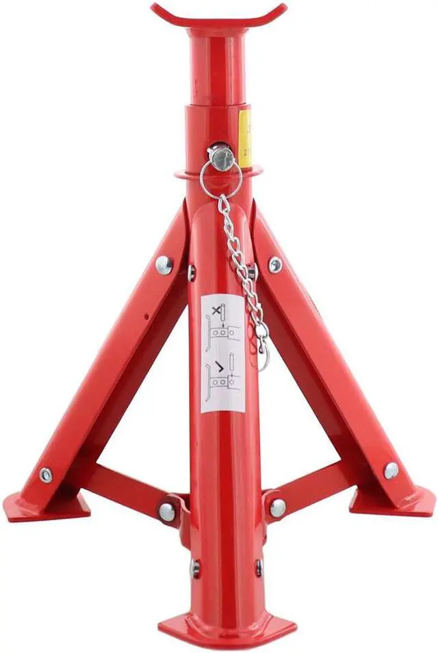 Alt view image 5 of 6 - Dragway Tools 6 Ton (12,000 lbs) Adjustable Steel Jack Stand Set of 4 with Quick Fold Legs and 3 Lockable Positions