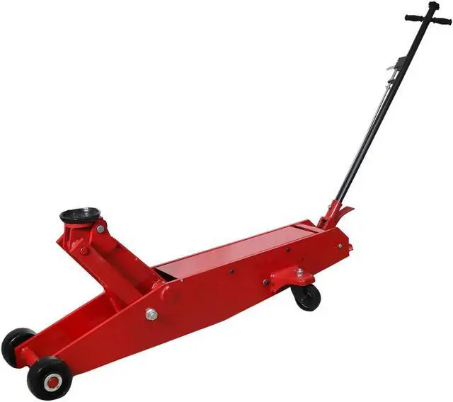Alt view image 2 of 7 - Dragway Tools 10 Ton (20,000 lb) Hydraulic Long Frame Floor Jack with 3 Position Locking T-Handle and Foot Pedal